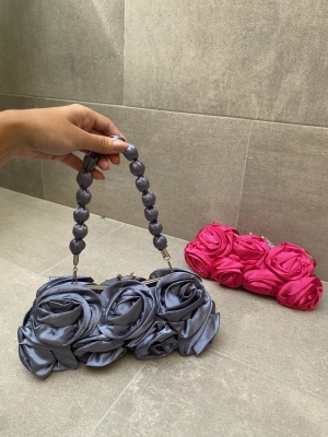 Bolso Rosas Asa Borlones (2 Colores)