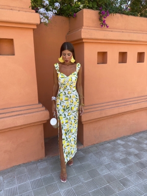 Lemons Long Dress