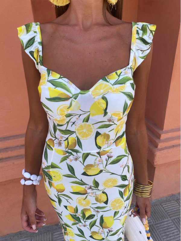 Lemons Long Dress