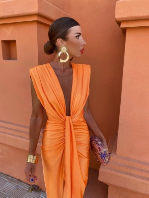 Coliza Orange Dress