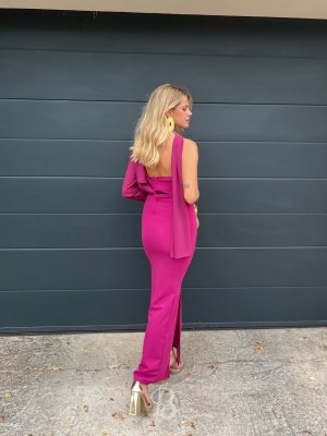 Vestido Polaca Manga Buganvilla