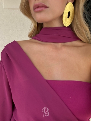 Vestido Polaca Manga Buganvilla