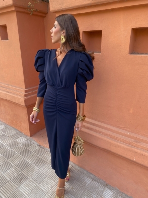 Robe libellule bleu marine