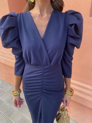 Robe libellule bleu marine