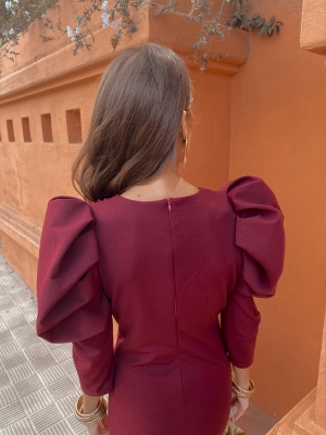 Robe libellule grenat
