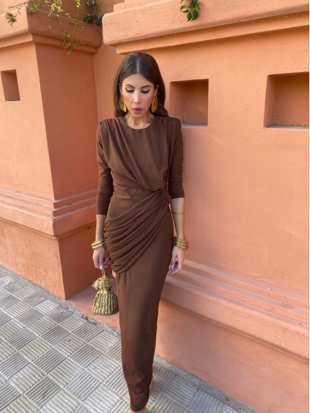 Vestido castanho Alfalfa 2