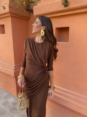 Vestido Alfalfa Marrón
