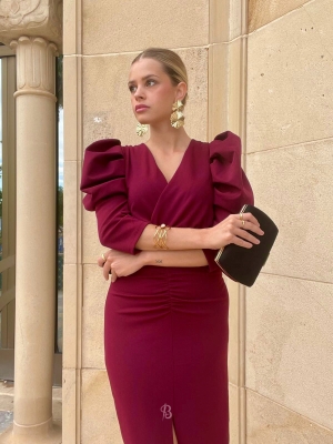 Vestido Libélula Granate