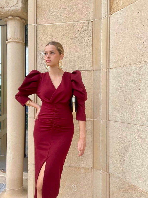 Vestido Libélula Granate