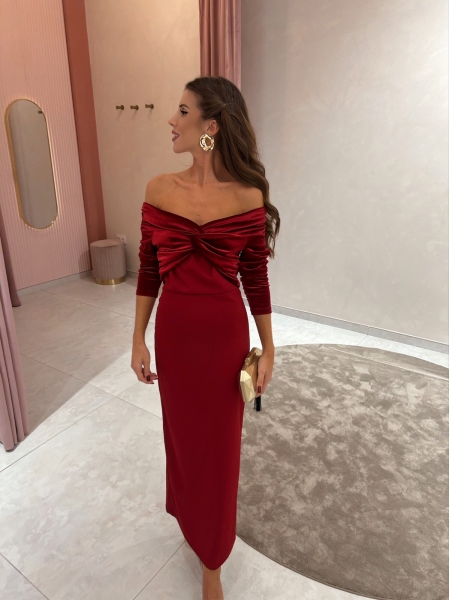 Vestido de veludo Santa Cruz Garnet 2