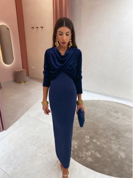 Vestido Casademunt azul-marinho 2