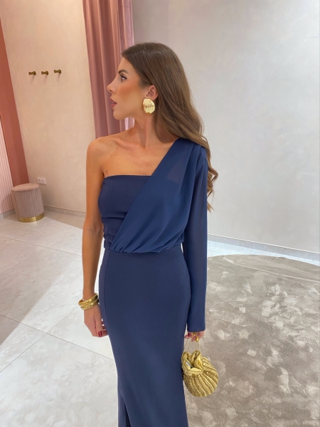 Abito polacco con maniche blu navy