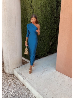 Emerald Dress Petrol Sleeve