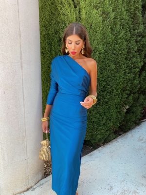 Emerald Dress Petrol Sleeve