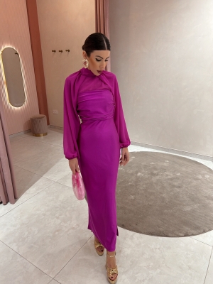 Abito Sayalonga fucsia