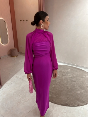 Vestido Sayalonga Fúcsia