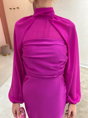 Abito Sayalonga fucsia