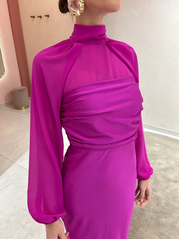 Abito Sayalonga fucsia
