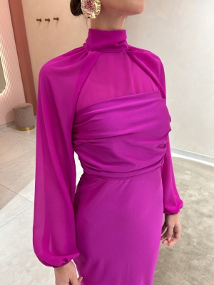 Vestido Sayalonga Fúcsia