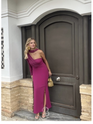 Vestido Polaca Manga Buganvilla