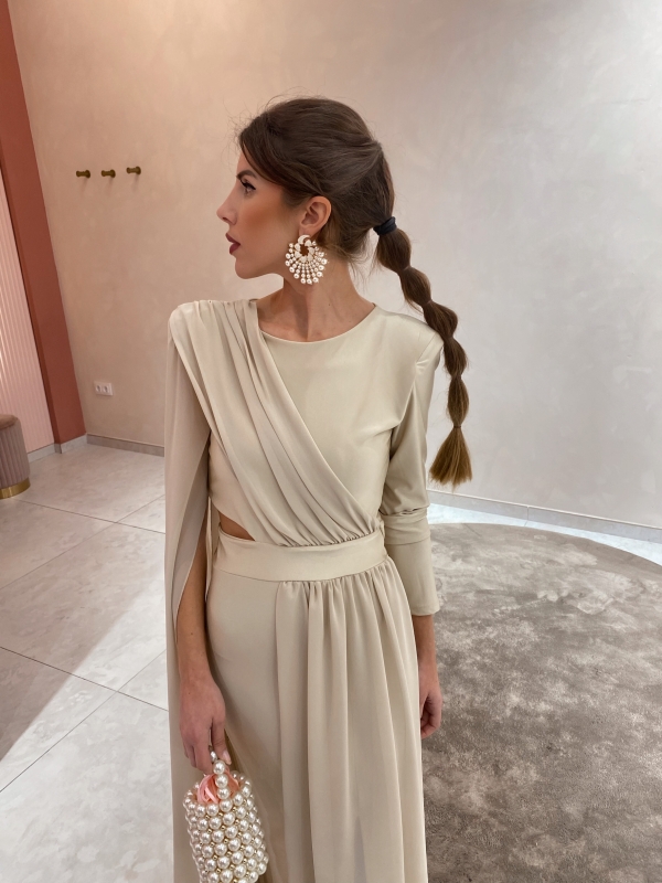 Vestido Centuria Bege/Champagne