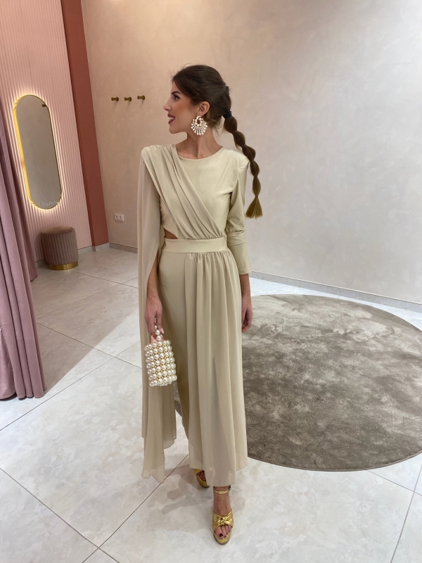 Vestido Centuria Bege/Champagne