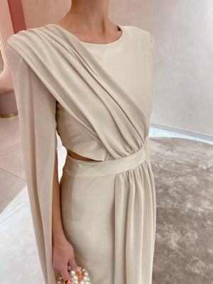 Vestido Centuria Bege/Champagne