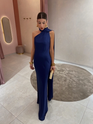 Vestido Llorente azul-marinho