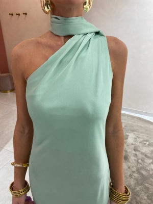 Vestido Llorente Aquamarine