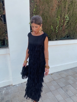 Vestido Cairel sin mangas Negro