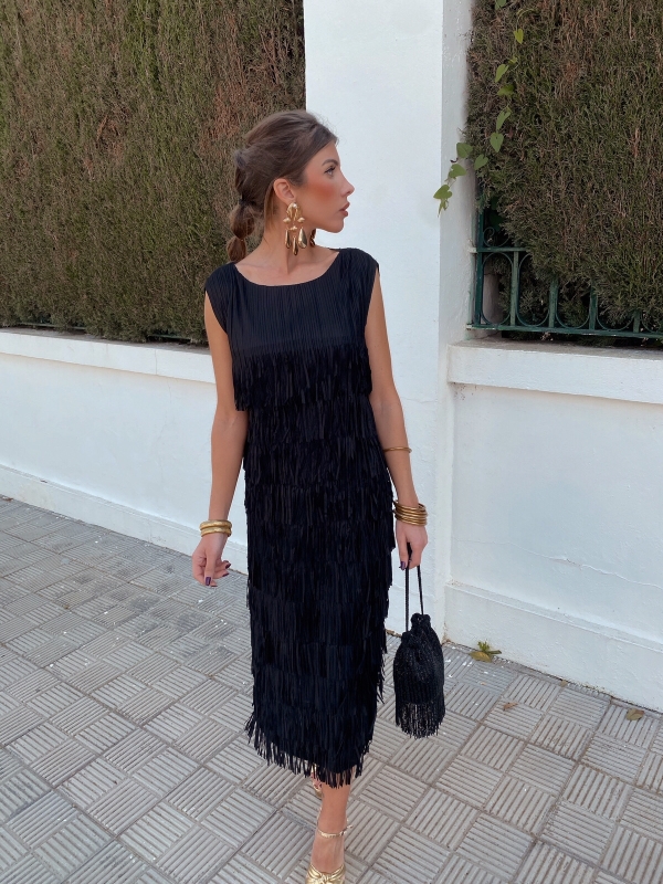 Vestido sem mangas Cairel Preto