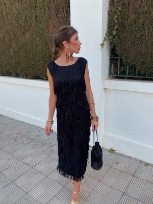 Vestido Cairel sin mangas Negro