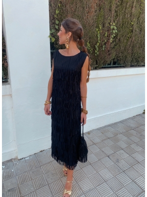 Vestido Cairel sin mangas Negro