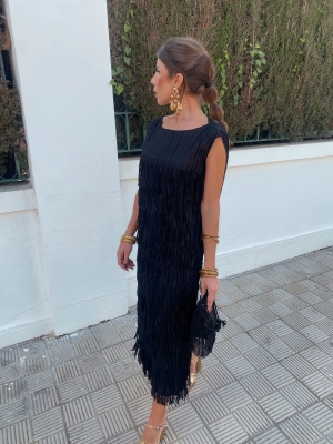 Vestido Cairel sin mangas Negro