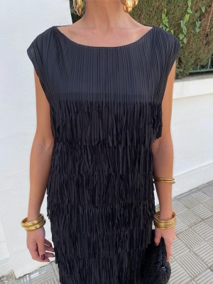 Vestido Cairel sin mangas Negro