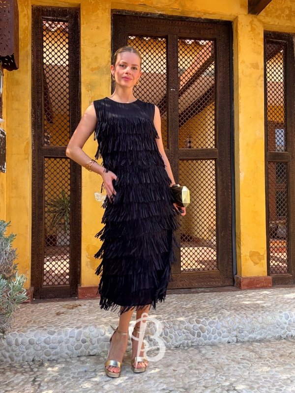 Vestido Cairel sin mangas Negro