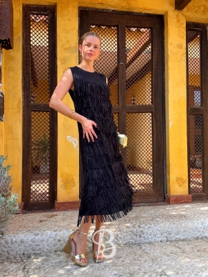 Vestido Cairel sin mangas Negro