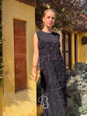 Vestido Cairel sin mangas Negro