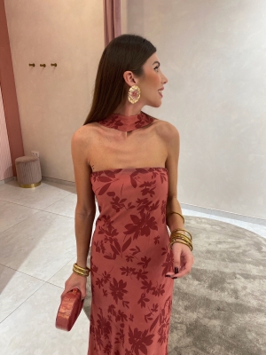 Cleophas Coral Dress