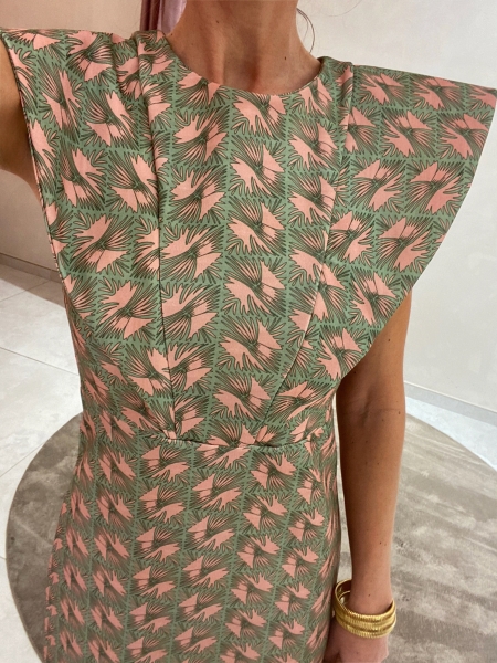 Vestido Murillo Aquamarine/ Nude 2