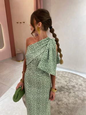 Vestido Rovira Cebrado Verdeagua