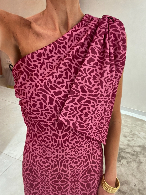 Vestido Rovira Cebrado Rosa