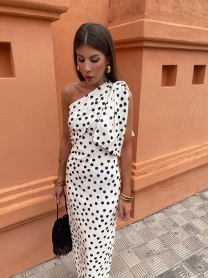 Alpujarra Dress White Polka Dots