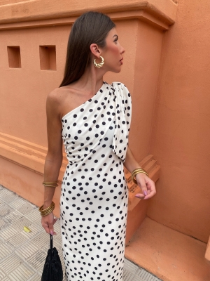 Vestido Alpujarra Blanco Lunares