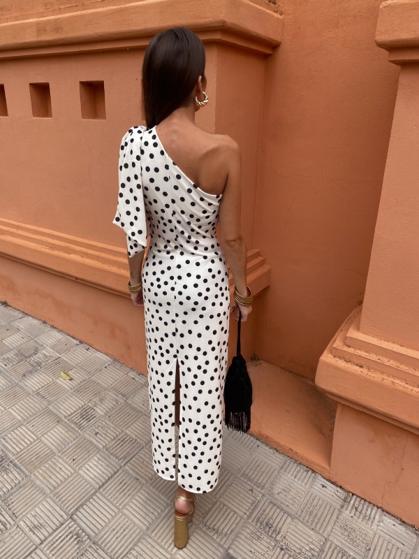 Vestido Alpujarra Blanco Lunares