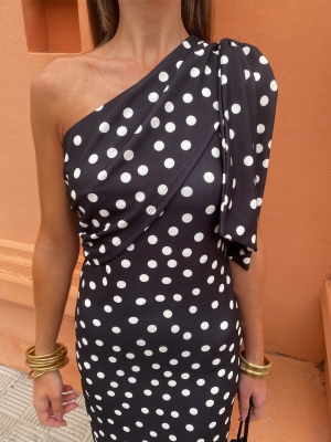 Alpujarra - Robe à pois - Noir