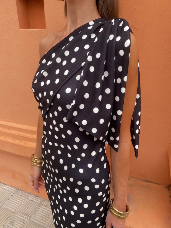 Alpujarra Black Polka Dots Dress