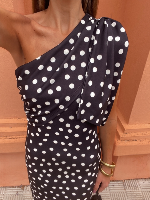 Alpujarra - Robe à pois - Noir