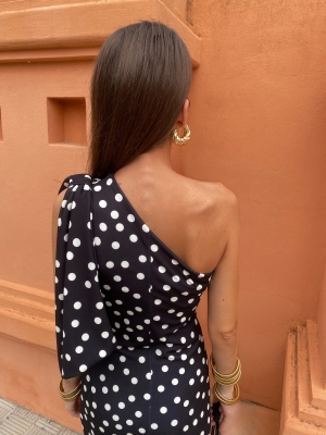 Alpujarra - Robe à pois - Noir