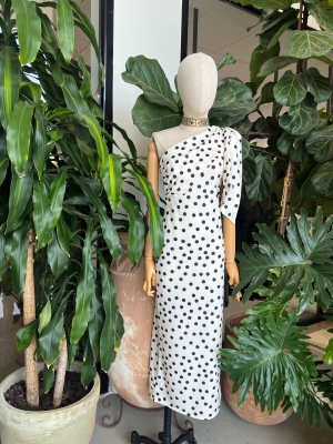 Vestido Alpujarra Branco às bolinhas